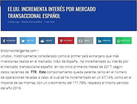 EE.UU. incrementa inters por mercado transaccional espaol